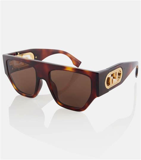 fendi browline sunglasses|O'Lock browline sunglasses in brown .